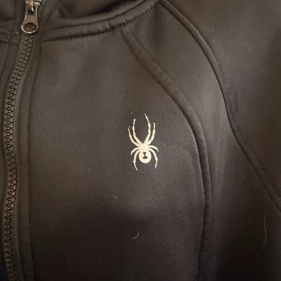 Spyder Black Full-Zip Performance Hoodie Jacket | Women’s Size Large - Picture 5 of 9